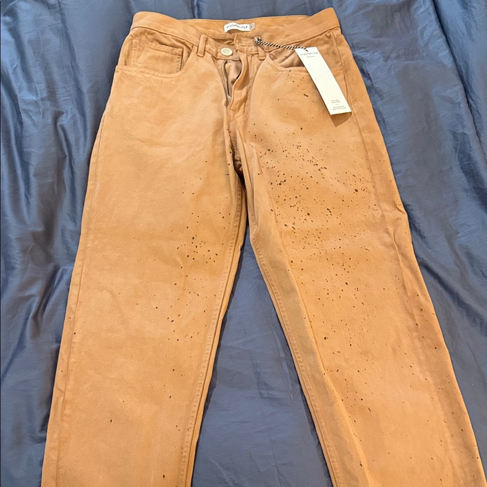 NWT Older Brother Men's Splatter Tan Jeans